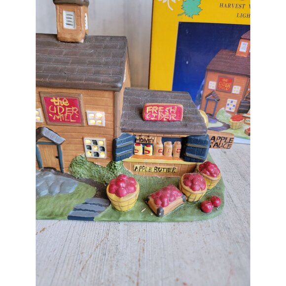 Vintage Autumn accents cider mill fall home decor village accessory - Picture 4 of 9